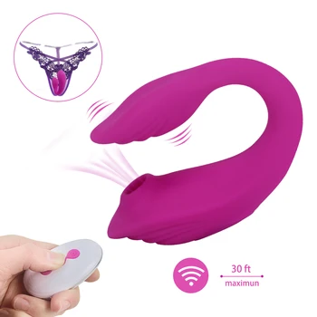10 Režimai Nešiojami Čiulpti Makšties Vibratorius G Spot Clit Sucker Antgalis Klitorio Stimuliatorius Nuotolinio Valdymo Oralinio Sekso Žaislas Moterims