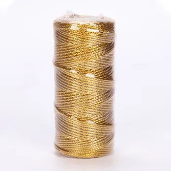 100 Metrų/Roll 1,5 mm, Aukso, Sidabro Vielos Žymeklį Susukti Siūlai Butas Tuščiaviduriai Dovanų Pakavimo 