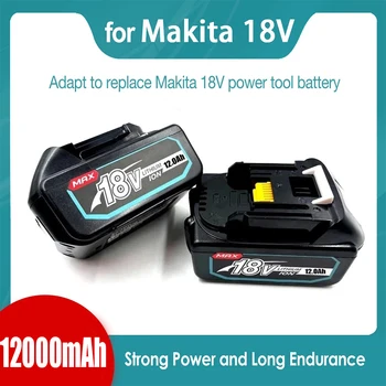 100% Originalus Makita 18V 12000MAh Įkrovimo Galia Įrankiai, Makita, Baterija Su LED Li-ion Pakeitimo LXT BL1860B BL1860 BL1850