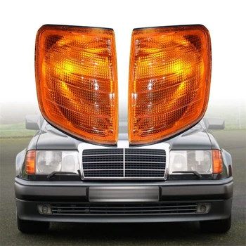 2vnt Mercedes W124 E Class E320 E500 1985-1995 Geltona/Balta Posūkio Kampo Šviesos Sklaidytuvas Be Lemputės Šviesos Kampas
