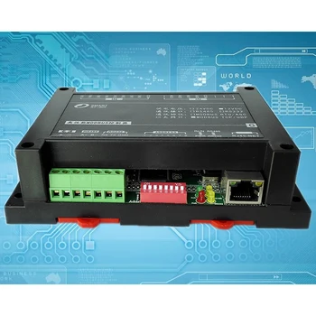 4-kanalų AO analoginis 0-10V 4-20 ma išėjimo RJ45 Ethernet modulis Modbus ryšio protokolas