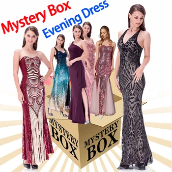 Angelas-mados Moterų Ilgai Vakare Promenadzie Suknelė Mystery Box Vestuves Suknelė Mystery Box
