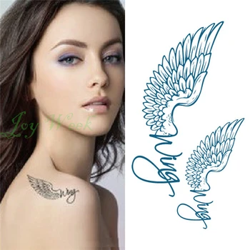 Atsparus vandeniui Laikina Tatuiruotė Lipdukas ant kūno meno angel wings tatuiruotės Perdavimo seksualus 
