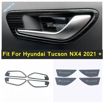 Automobilių Stiliaus Interjero Aksesuarų ABS Hyundai Tucson NX4 2021 2022 Durų Dubenį Rankena Padengti Apdailos Lipdukai Nerūdijančio Plieno Atveju