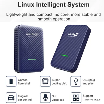 Belaidžio Android CarlinKit 4.0 Auto CarPlay Adapteris, skirtas Apple CarPlay Dongle Suderinama Su Laidinio CarPlay USB Plug Ir Play