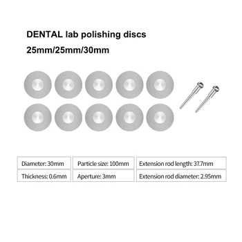 Dantų Lab Poliravimo Deimantiniai Pjovimo Diskai Įtvarų Dvipusis Smėlio Odontologija, Poliravimo Įrankiai 10vnt/pak