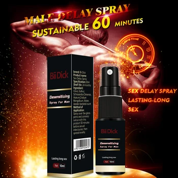 Delay Spray Vyrų Veiksminga Atidėti Ejakuliacija Ilgai Seksualinės Desensitizers Spray 10 Ml Vyrų Erekcija, Varpos Plėtros Kremas