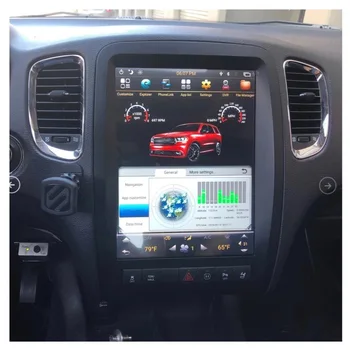 Dodge durango 2011-2019 Android 9.0 Tesla stiliaus Vertikalus ekranas, Automobilių GPS Navigacijos Stereo Multimedijos Grotuvas Radijas Stereo GPS