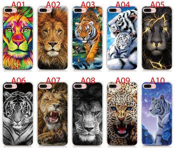 Dėl LG Q92 5G Q70 Q60 Q52 Q61 Q51 K9 K7 K6 Plius Q Stylo 4 Q Stylus Atveju Minkštos TPU Mielas Gyvūnų Liūtas, Tigras Galinį Dangtelį Telefono dėklas