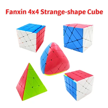 Fanxin 4X4, Ašių Fisher Magic Cube 4x4 vėjo malūnas Stickerless Greitis Kubo Profesinės Įspūdį Vaikams Piramidės Cubo