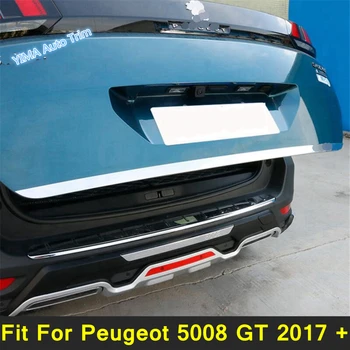 Galiniai bagažo skyriaus Dangtis Bagažinės Apmušimas Durų Dangčio Uodega Vartų Liejimo Įkrovos Garnyras Bezel Nerūdijančio Plieno Tinka Peugeot 5008 GT 2017 - 2022