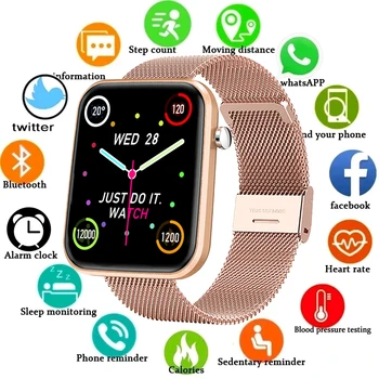 GUOLING 2021 Naujas 1.69 colių Smart Watch Vyrai Moterys jutiklinių Fitness Tracker IP67 atsparus vandeniui Moterų Smartwatch paramos PROGRAMĄ：Da Tinka