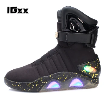 IGxx Sportbačiai LED Šviesos Iki batai, Vyrams, LED Batų USB Įkrovimo Oro Batus Atgal Į Ateitį Batai Batai LED mag batai