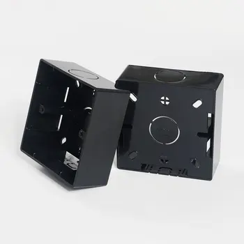 Juodas Išorinis Jungiklis kištukinis Lizdas Detalės 86mm * 86mm Montavimo Dėžutės, ES Standartas Jungiklis, kištukinis Lizdas Siena Pozicija instaliacinę