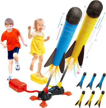 Lauko Žaislų Raketų Paleidimo Vaikams Dueling Lauko Žaidimų, skirtų Vaiko Stomp Launch Pad Garo Dovana Berniukai ir Mergaitė Putų Raketų