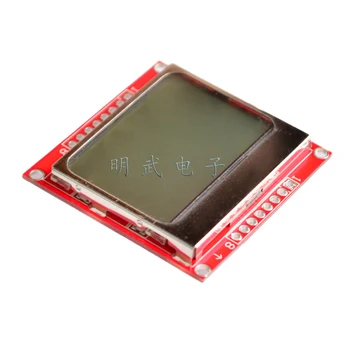 LCD Modulis Ekranas Ekranas White backlight plokštę PCB 84*48 84x84 5110 Ekranas Arduino
