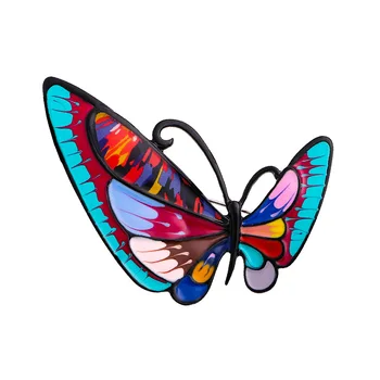 Mados Europos ir Amerikos retro stiliaus animaciją asimetrinė sparnai drugelio sagė ponios kostiumas smeigtukai