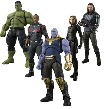 Marvel Legends Pav Keršytojas Žaislas žmogus-Voras Geležinis Žmogus MK-85 Thanos Hulk Kapitonas Amerika Duomenys Figma Filmą Modelis Vaikams, Žaislų, Dovanų