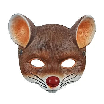 Pelės Gyvūnų Kaukės, Helovyno Cosplay Kaukė Šalių Rekvizitai 3D Putos Žiurkės Veido Pusę Veido Padengti Cosplay Rekvizitas, Kostiumai, Aksesuarai