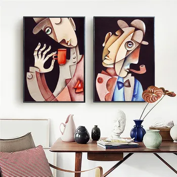 Picasso Abstraktus Paveikslas, Tapyba, Plakatų ir grafikos Dekoratyvinis Sienos Menas Nuotraukas Kambarį be Rėmelio Namų Puošybai
