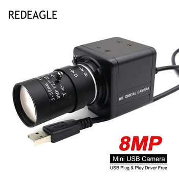 REDEAGLE HD 2.8-12mm 5-50mm Vadovas Varifocal Zoom Video Gyventi Mokymo Filmavimo Kamera Mini Dėžutė 8MP USB Webcam KOMPIUTERIO Kamerą