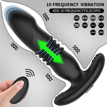 Teleskopinis Analiniai Vibratoriai Vyrams Belaidžio Prostatos Stimuliatorius Massager Butt Plug Dildo Žaislai Vyrų Masturbators Sexshop Produktus
