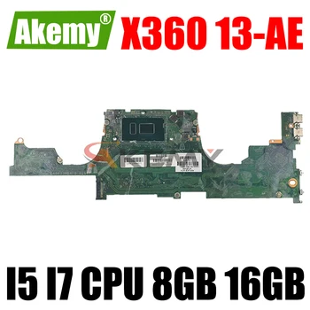 Už TPN-Q199 HP Spectre X360 13-AE Nešiojamojo kompiuterio Motininės Plokštės DA0X33MBAF0 Plokštė W/ I5 I7 8 Gen CPU, 8GB 16GB RAM