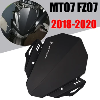 Už YAMAHA MT-07 MT07 MT 07 FZ-07 FZ07 2018 2019 2020 Motociklo Priekinė pertvara nuo Vėjo Priekinio stiklo priekinio, galinio Stiklo Viršutinį Dangtelį Guard