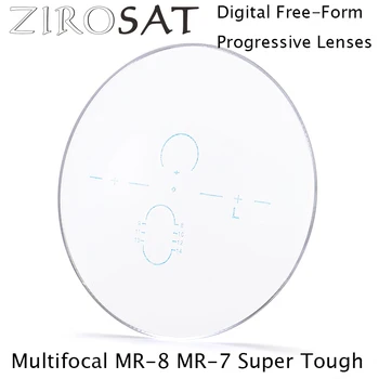 ZIROSAT Tonuoti Spalva MR-8 MR-7 Multifocal Progresiniai lęšiai Super Kietas Receptinių Lęšius Stipriu Anti Reflective už Taškus